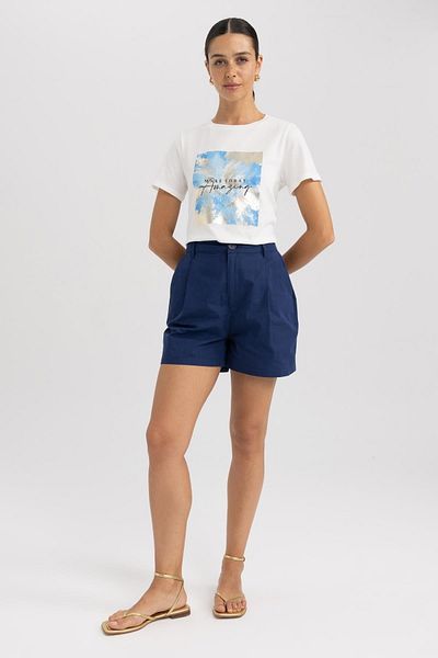 DeFacto Regular Fit Crew Neck Short Sleeve 100% Cotton T-shirt A8851ax23hs