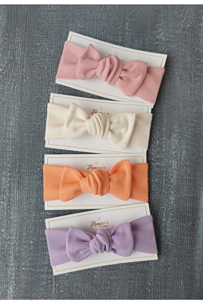 pempem bandana Bandana cu nervuri pentru fetiță, 4 bucăți