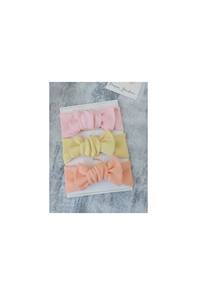 pempem bandana Bandana cu nervuri pentru fetiță, 3 piese