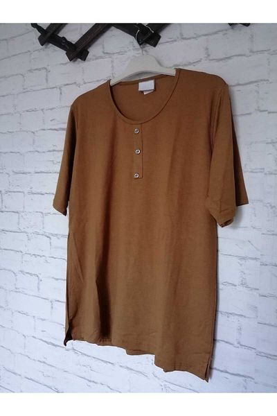 anne moda ankara κοντομάνικο, λύκρα, βαμβάκι βισκόζης, λεπτό, ντραπέ, αντιιδρωτικό, άνετη εφαρμογή, κουμπιά, κοντό