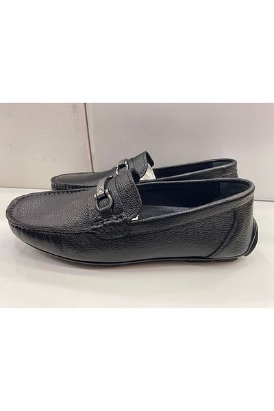 RODEM Черни мокасини от естествена кожа с лека подметка