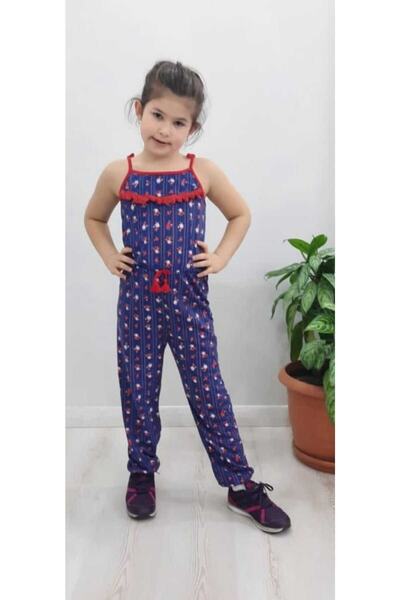 Cici kız Baby Junior Girl's Thin Summer Jumpsuit with Various Patterned Tassels