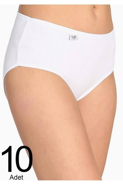 Tutku Women's White 10 Pack Lycra Bato Panties Elf568tccm10 New Season