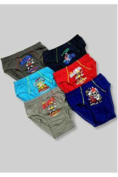 Tutku Chiloți multicolori pentru băieți, cu imprimeu din bumbac, elastan, pac...