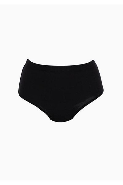 Tutku Pachet de 6 femei cu coastă elastică cu talie înaltă (lycra) Bato (negru) Noul sezon