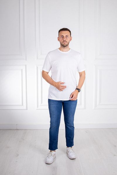 Sarar Interview O Neck Basic White T-shirt