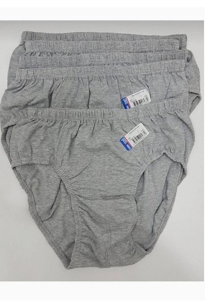 Seher Yıldızı 100% Cotton Gray Color 5 Pieces Men's Slip Panties New Season