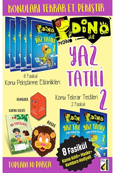 Damla Yayınevi Damla Yayınları 2. Sınıf Dino Ile Yaz Tatil Kitabı (DENEME HED...