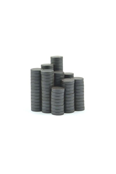 Hdg 20.000 Adet Dekorasyon Toptan Güçlü Siyah Ferrit Mıknatıs Magnet D15x3 Mm Nikah Şekeri Mıknatısı