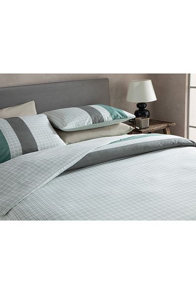 English Home Set cuvertură de pilota dublă Bold Line Easy-Iron 200x220 Cm Verde