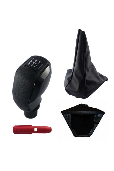 ZETOTO - Fiat Doblo 1-2 Case Sports Gear Shift Knob Black Color Detailed and Gaiter Set 2001-2009