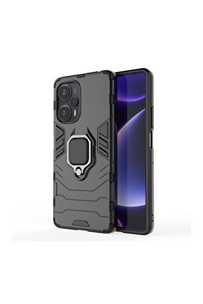 Microcase Xiaomi Poco F5 / Redmi Note 12 Turbo Batman Serisi Yüzük Standlı Ar...