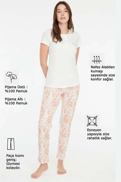 Mod Collection Mod 3854 Yarım Düğmeli Pijama Takım