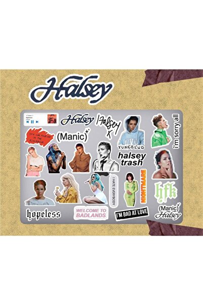 BENİMSER REKLAM Halsey Laptop Notebook Telefon Kılıfı Sticker Paketi
