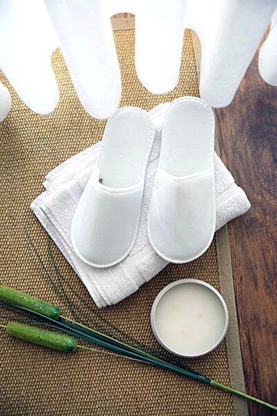 Şafak Buklet İstanbul Otel Terlik Tek Kullanımlık Havlu Lüks (10 Çift)