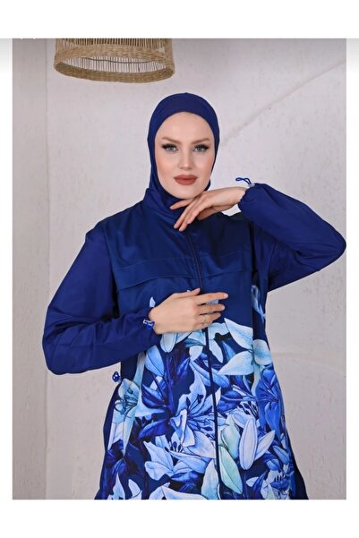 Moda Nazende حجم كبير ملابس السباحة الحجاب الأزهار نانوتكس