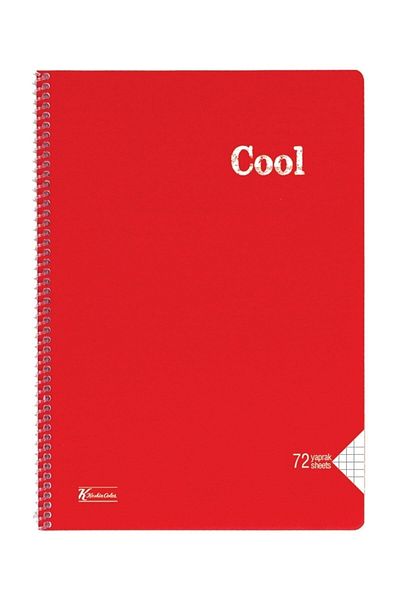 KESKİN COLOR Cool 72 Yp. Caiet cu spirală din plastic A4 în carouri