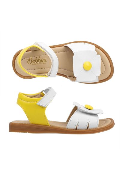 Bebbini Fiore - Yellow White Girl's Sandal