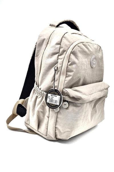 Bevitton unisex κρέμα σακίδιο πλάτης τσαλακωμένο ύφασμα πολλαπλών τμημάτων αδιάβροχο
