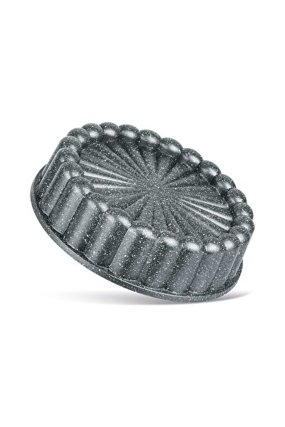 ADA Granit Kaplama Yanmaz Yapışmaz 26 cm Dilimli Tart Kek Kalıbı Gri