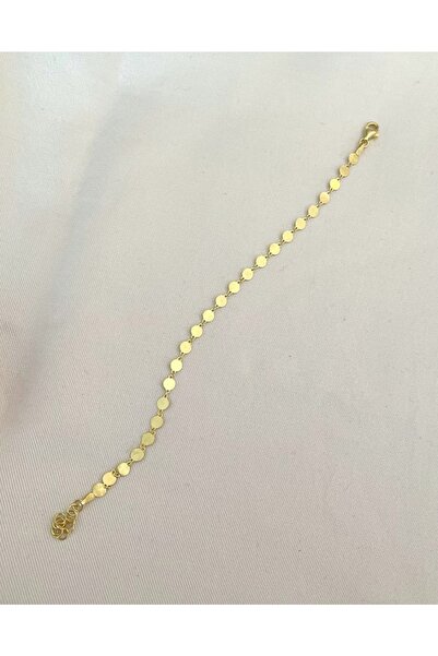 emy by emel luxury silver jewelry Altın Kaplama Pullu Bileklik 925 Ayar Gümüş