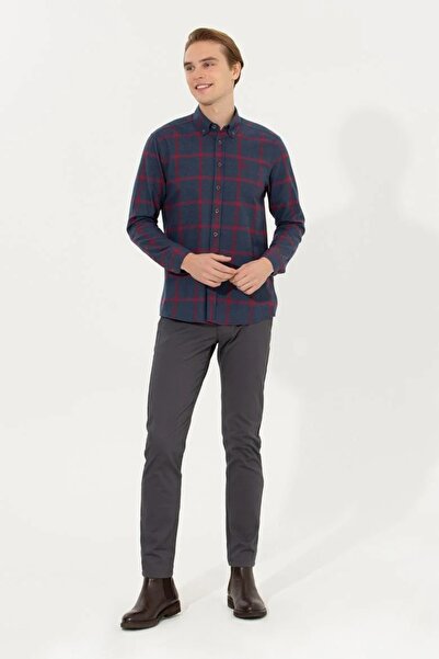 U.S. Polo Assn. Erkek Lacivert Uzun Kollu Gömlek