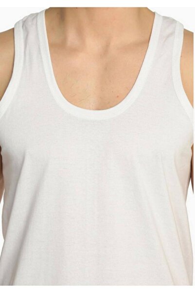 Tutku Чоловічий класичний трикотажний майка білий новий сезон (12 штук в економічній упаковці)