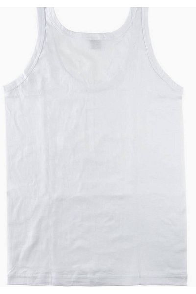 Tutku Tricou pentru băiat, alb cu nervuri, 100% bumbac, sezon nou (pachet de 4 economice)