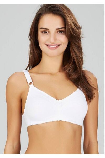 Kom Women's White Combed Cotton Bra New Season