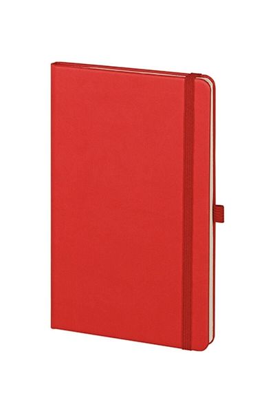 PULKO Promosyon Promotional Classic 224 Pages Thermo Faux Leather Cover Lined Notebook 13 X 21 Cm, Red