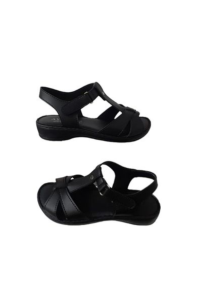 Ayzen Black-velcro Soft Sole Daily Walking Sandals