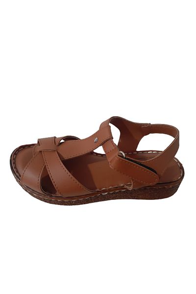 Ayzen Tan-velcro Soft Sole Daily Walking Sandals