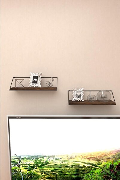 MSAĞWOODS Ikili Duvar Tipi Ahşap Raf Düzenleyici Organizer Ev Hediyesi Ofis Balkon Mutfak Banyo