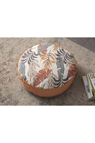 dekomall home & living Sun Palm Çok Amaçlı Iç Dolgulu Puf, Yer Minderi, Bahçe...