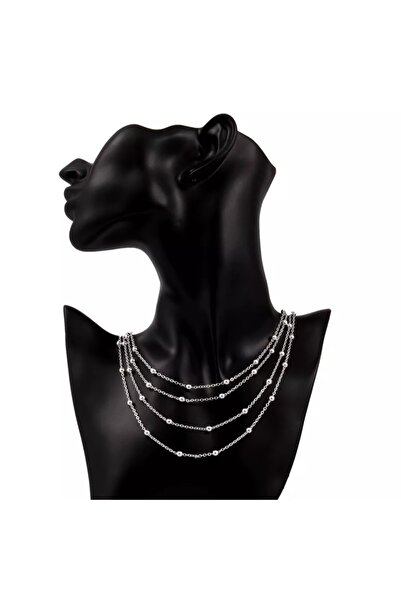 monalisatoka Kadın Gümüş Çoklu Kolye