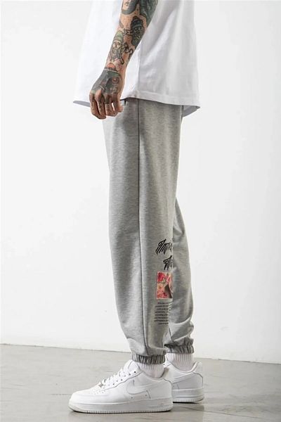 Keywest Το Mafia Flower Printed Grey Spring Sweatpants