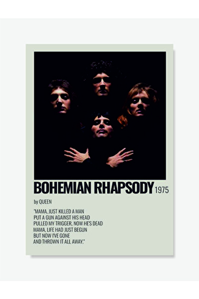 fırsatlar diyarı Bohemian Rhapsody - Queen Müzik Info Card Bilgi Kartı Duvar ...