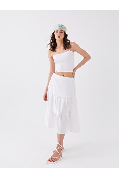 LC Waikiki Square Collar Straight Strap Crop Women's Tank Top