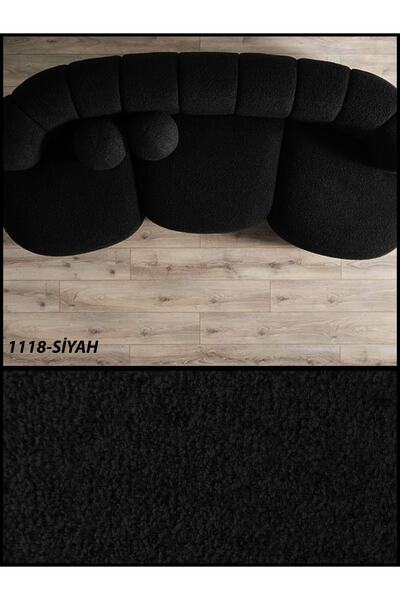 B'Dekor Bukle/teddy-buklet Döşemelik Kumaş-siyah