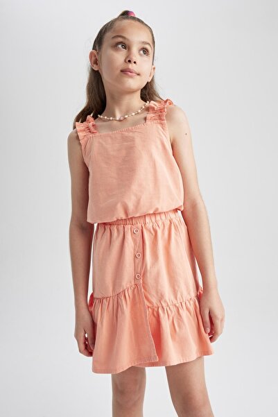 DeFacto Girl's Sleeveless Blouse Skirt 2-piece Set A2877a823sm