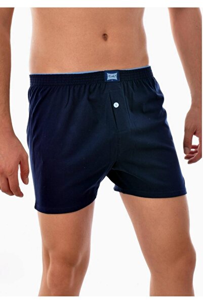 Tutku Muški tamnoplavi Pamučni džersej dugmića bokserice trodelni novi komplet