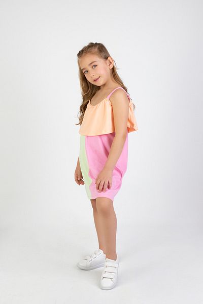 Harika KIDS Rochie de fată, multicoloră, deasupra genunchiului, din bumbac, plajă-piscină-mare