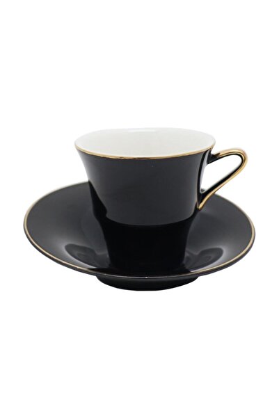 ACAR Clk-10094/12 6-Piece Porcelain Cup Set Black Fma02903