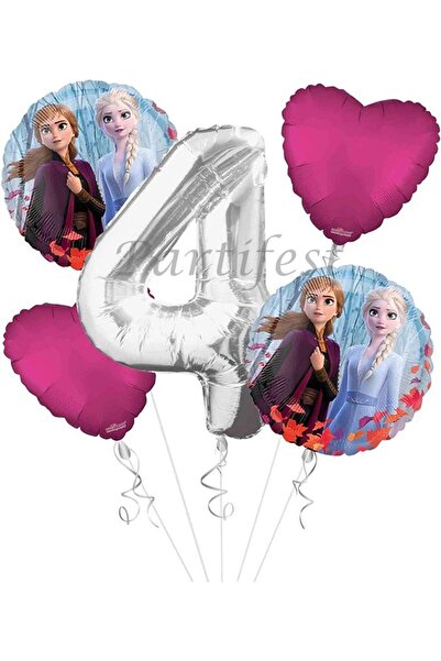 Parti Station Frozen 4 Yaş Balon Set Elsa Balon Folyo Balon Set Konsept Karla...
