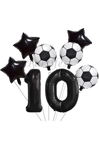 Parti Station Football Concept 10 Year Old Balloon Set Match Concept Birthday...