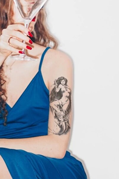 Barly Geçici Deniz Kızı Dövme Tattoo