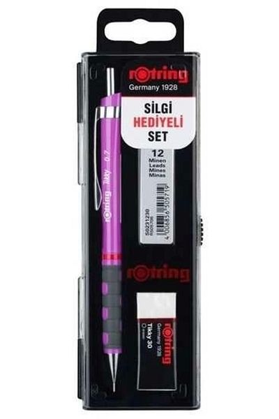 Rotring School Set - Tıkky Min Eraser 3 Pieces 0.7mm Lilac Ro-kk07-07-la