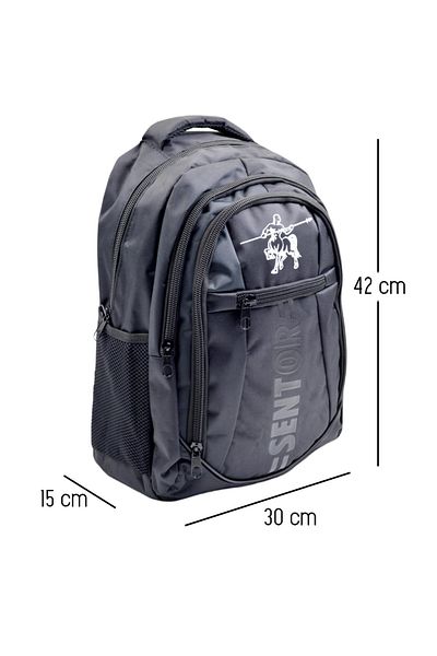 Sentor 4 Compartment School Backpack Black (60156)