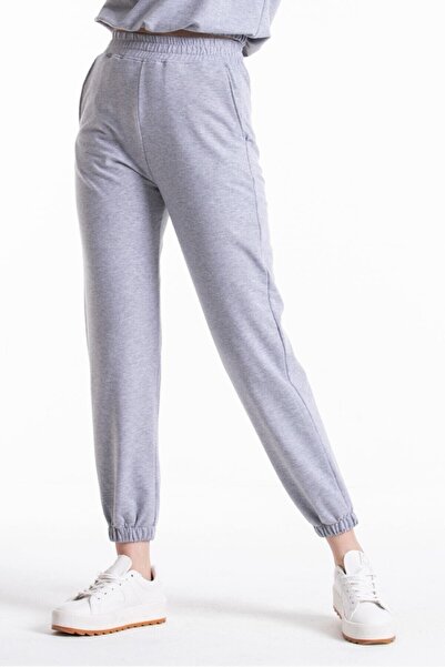 PineApple Boutique Γυναικείο φούτερ σε γκρι λαστιχένιο πόδι