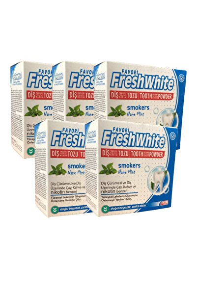 Fresh White Favori Smokers Diş Tozu 50g (5 ADET)